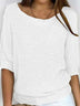 Women's sweater knitted comfortable elegant, round neck 3/4 sleeves