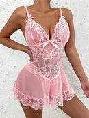 Women's babydoll lingerie set lace sexy temptation fashionable