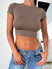 Women's t-shirt short elegant, short sleeves, slim fit, solid color