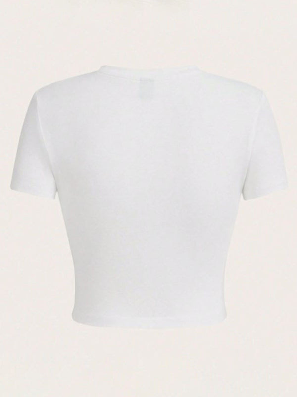 Women's T-Shirt Trendy Short Tight Lettering printed elegant, streetwear