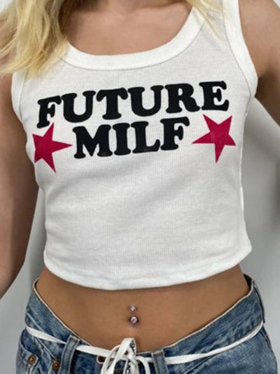 Women's T-Shirt Trendy Short Tight Lettering printed elegant, streetwear