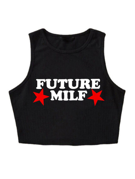 Women's T-Shirt Trendy Short Tight Lettering printed elegant, streetwear