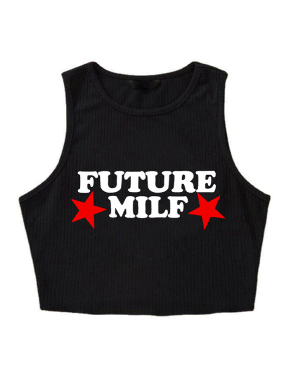 Women's T-Shirt Trendy Short Tight Lettering printed elegant, streetwear