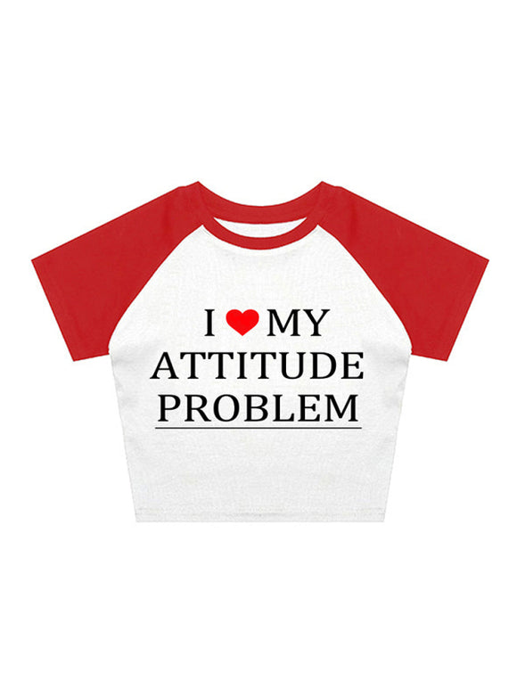 Women's T-Shirt Trendy Short Tight Lettering printed elegant, streetwear