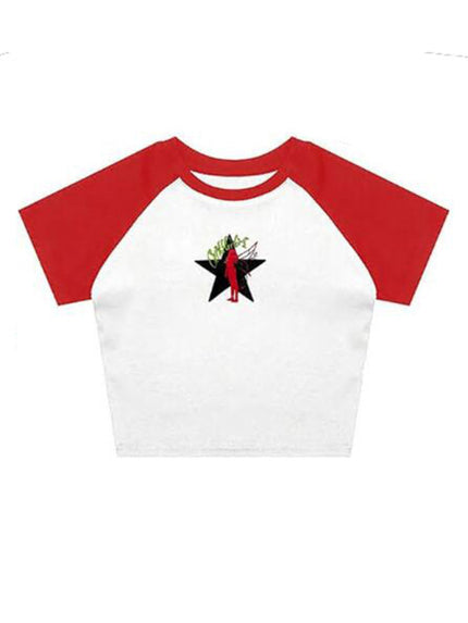 Women's T-Shirt Trendy Short Tight Lettering printed elegant, streetwear