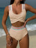 Women's swimsuit Tankini two-piece ribbed twisted front
