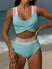 Women's swimsuit Tankini two-piece ribbed twisted front