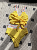 Women's swimsuit Tankini two-piece ribbed twisted front