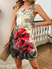 Women's Mini Dress printed sleeveless, casual, vintage, high quality