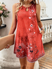 Women's Mini Dress printed sleeveless, casual, vintage, high quality