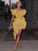 Women's mini dress pleated sleeveless backless irregular buckles elegant sexy