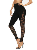 Women's leggings floral lace sports yoga, sexy hollow lace stitching