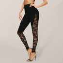 Women's leggings floral lace sports yoga, sexy hollow lace stitching