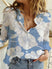 Women's shirt linen, loose, casual, long sleeve, solid color, spring, fall