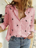 Women's shirt linen, loose, casual, long sleeve, solid color, spring, fall