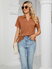 Women's T-Shirt polo elegant with pocket, solid color, short-sleeved, loose