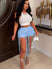 Women's Shorts PU leather sexy, braided leather rope, low waist zipper