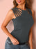Women's Tank top elegant casual black multi-straps sexy, round neck