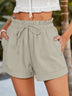 Women's shorts comfortable with drawstring, pockets, elastic waist