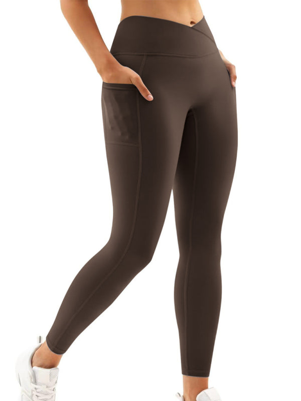 New pants women's high waist hip pocket yoga, fitness