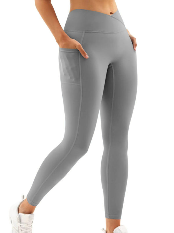 New pants women's high waist hip pocket yoga, fitness