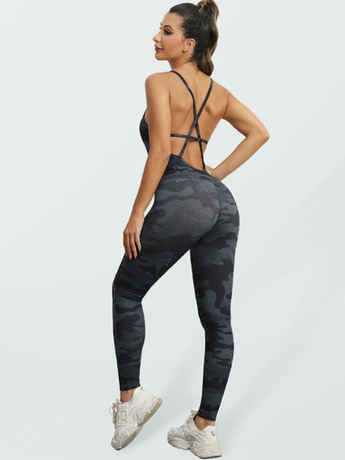 Women's jumpsuit elegant sexy backless yoga fitness, sportswear
