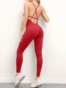 Women's jumpsuit elegant sexy backless yoga fitness, sportswear